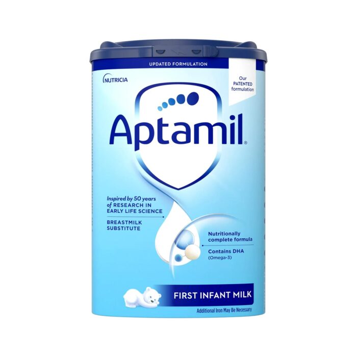 Aptamil First Powder Infant Formula with GOS_FOS, DHA, & HMO 3’GL, 28.2oz Canister