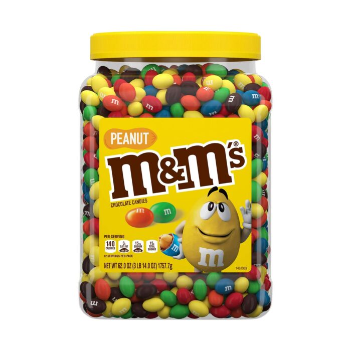 M&M's Peanuts Jar Pantry Size, 62 Ounce