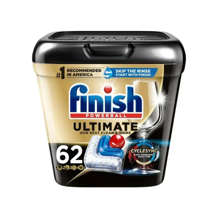 Finish Ultimate Dishwasher Detergent- 62 Count - Dishwashing Tablets - Dish Tabs