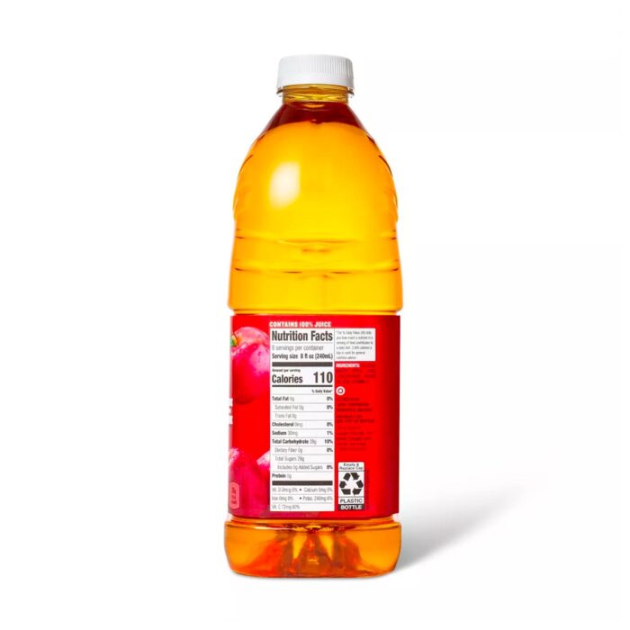 100 Percent Apple Juice - 64 fl oz Bottle - Imagen 2