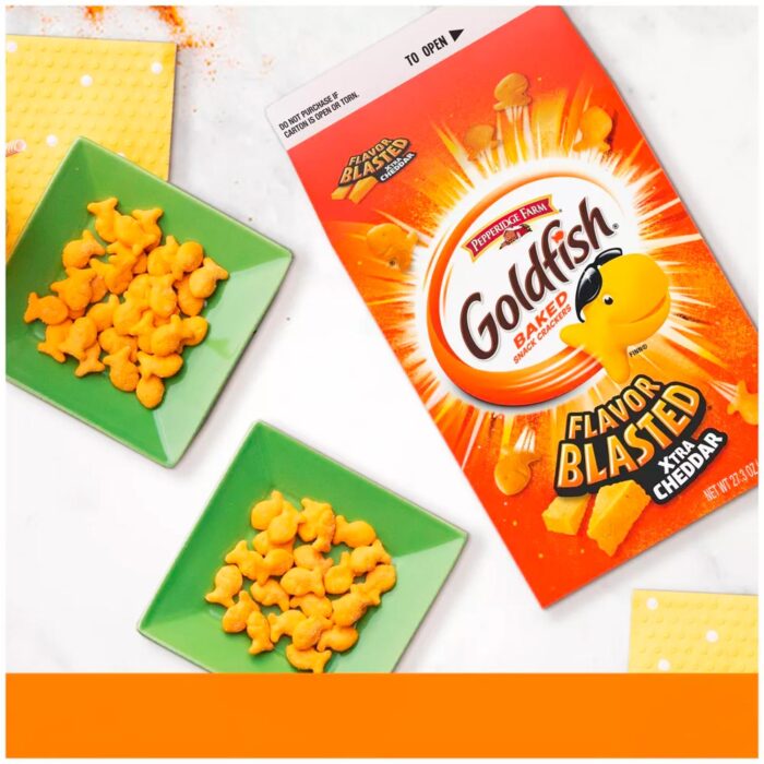 Goldfish Flavor Blasted Extra Cheddar Snack Crackers - Imagen 2