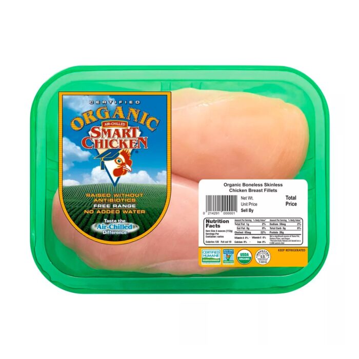 Smart Chicken Organic Boneless & Skinless Chicken Breast - 0.75-1.75lbs - price per lb