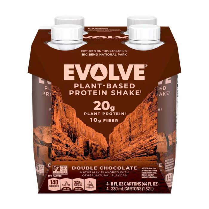 Real Plant-Powered Protein Shake - Double Chocolate - 4pk_44 fl oz